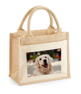 Custom Photo Jute Bag, Shopping Bag, Lunch Bag, Eco Jute Bag, Personalised Jute Bag - Craftellery